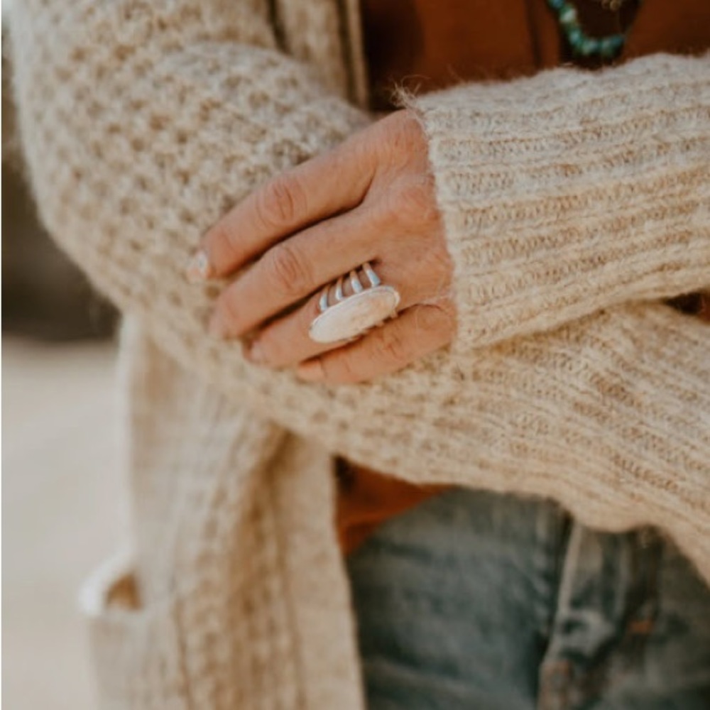 Goldie Lew Cheyenne Ring in Pink